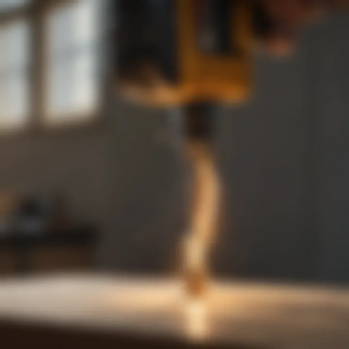 Angle Drill in Action Illustration of an angle drill in action during a DIY project