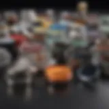 Various types of metal polish products arranged neatly