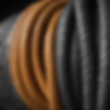 Materials Used for Short Coiled Water Hoses An array of materials used in the construction of short coiled water hoses.