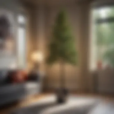 Elegant 3-Foot Artificial Tree in Modern Decor Elegant 3-foot artificial tree in a modern living room setting