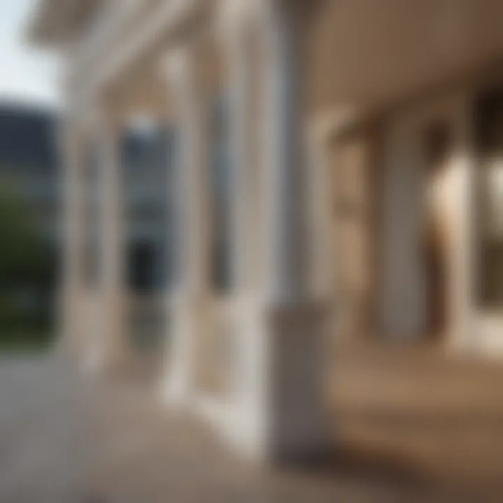 Contemporary installation of 5x5 porch posts in modern architecture
