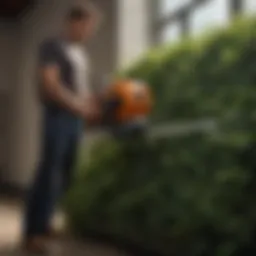 Precision trimming with advanced battery powered hedge trimmer
