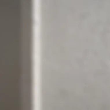 Close-up of ultralight drywall compound texture