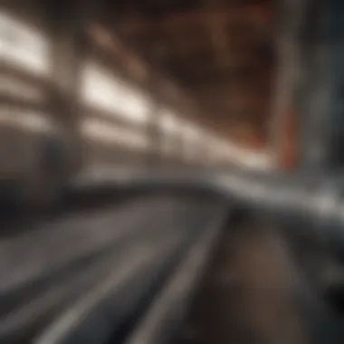 Steel Conduit Installation on Site Installation of steel conduit in a construction site