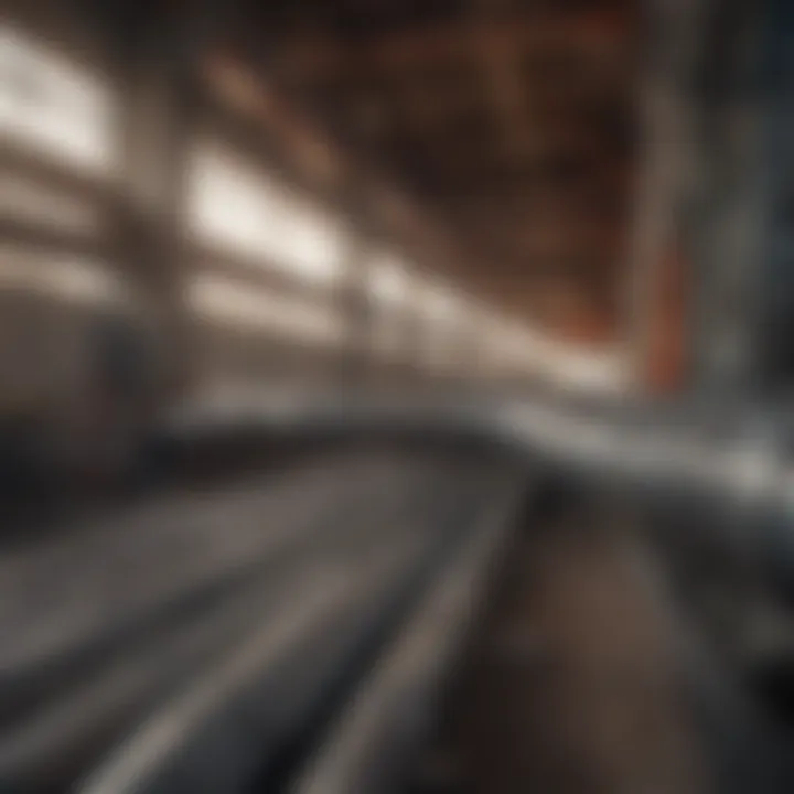 Steel Conduit Installation on Site Installation of steel conduit in a construction site