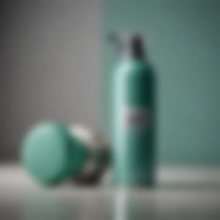 Aqua green spray paint enhancing modern industrial aesthetics