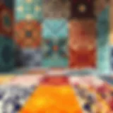 Colorful array of sticky tiles showcasing various patterns