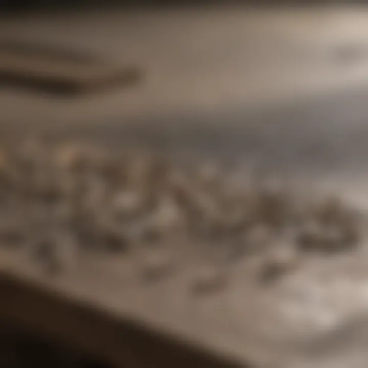 Close-up of SENCO 16 gauge finish nails on construction site