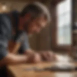 Craftsman using SENCO 16 gauge finish nails in woodworking project