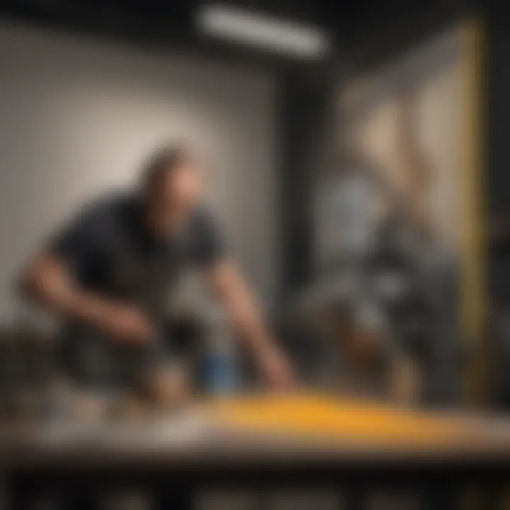 Wagner paint equipment in action on a large painting project, illustrating functionality