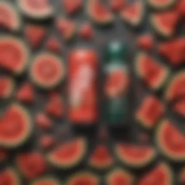 Ingredients Breakdown A visually appealing infographic detailing the ingredients of watermelon energy drinks