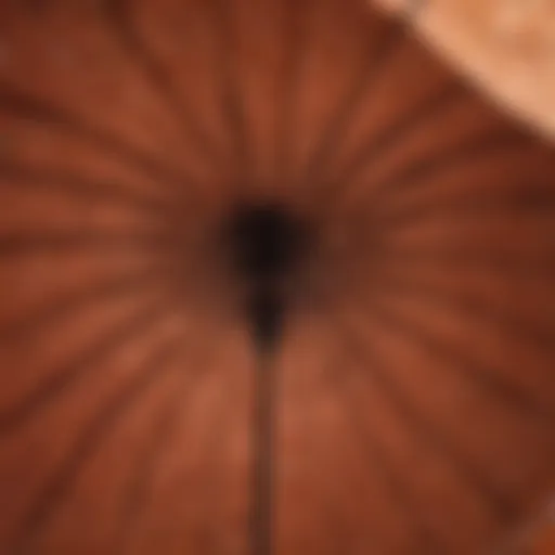 Unique fabric texture of umbrella canopy