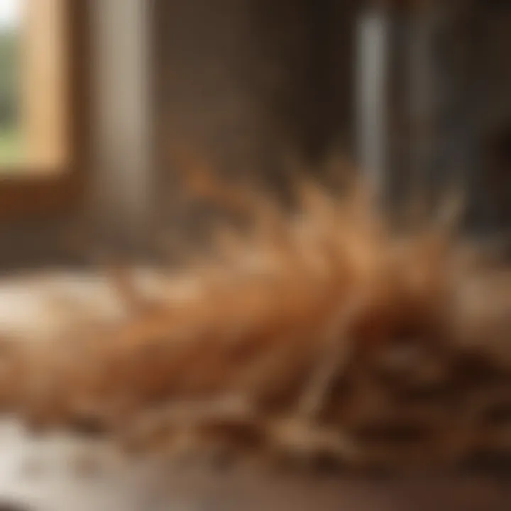 An artisan woodworking project utilizing fine pine shavings for finishing.