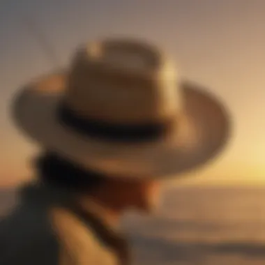 Fishing Hat Against Sunset Sky