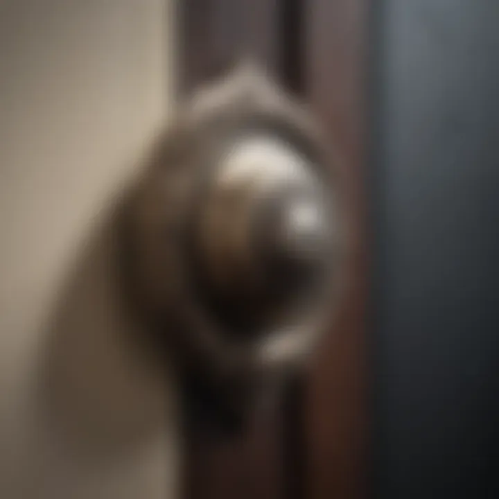 Finished door knob installation showcasing flawless craftsmanship