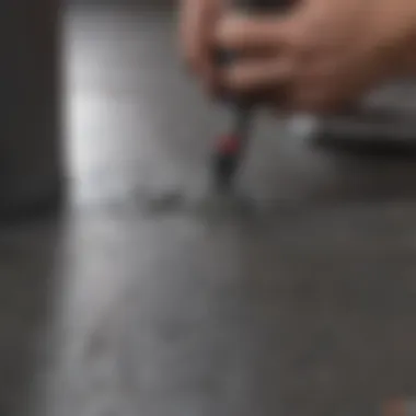 Flex Seal repairing cracked surface
