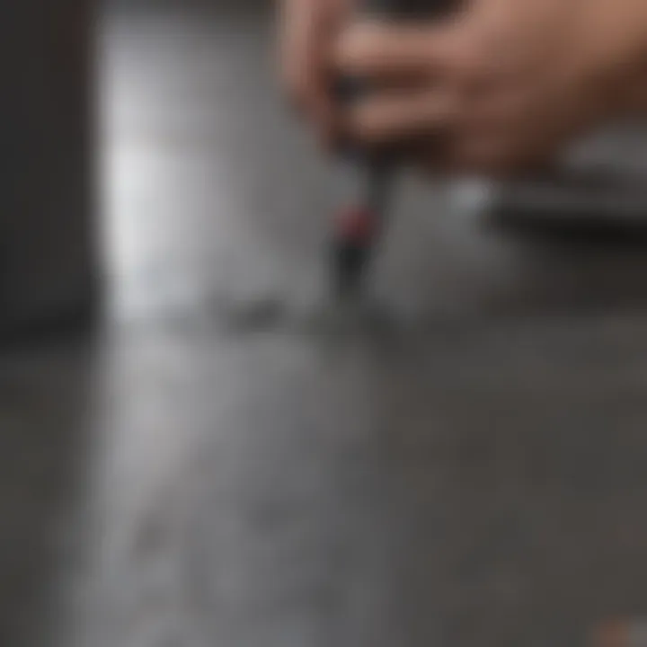 Flex Seal repairing cracked surface