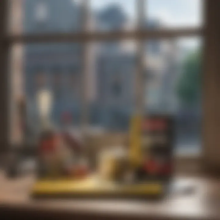 Flex Tape roll displayed alongside a window repair toolkit