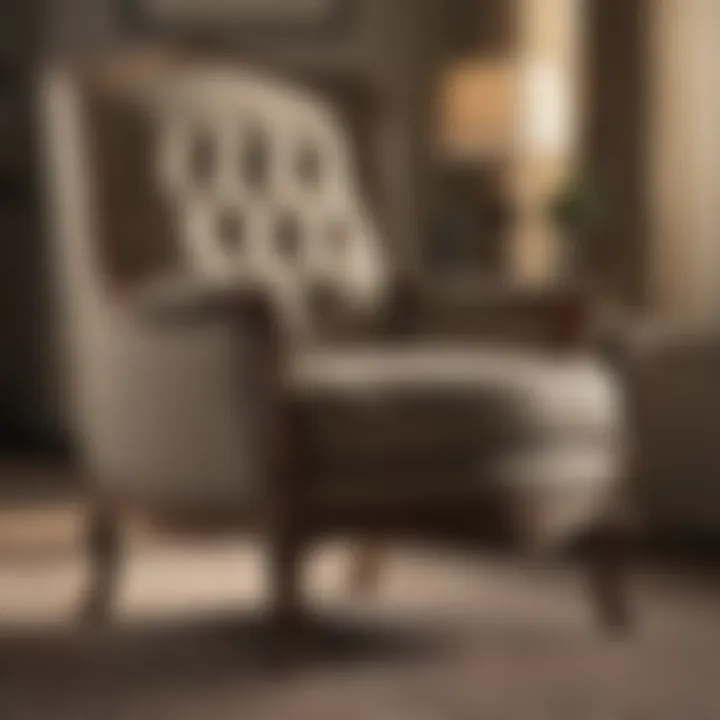 Before and after comparison of furniture treated with Flexsteel spray