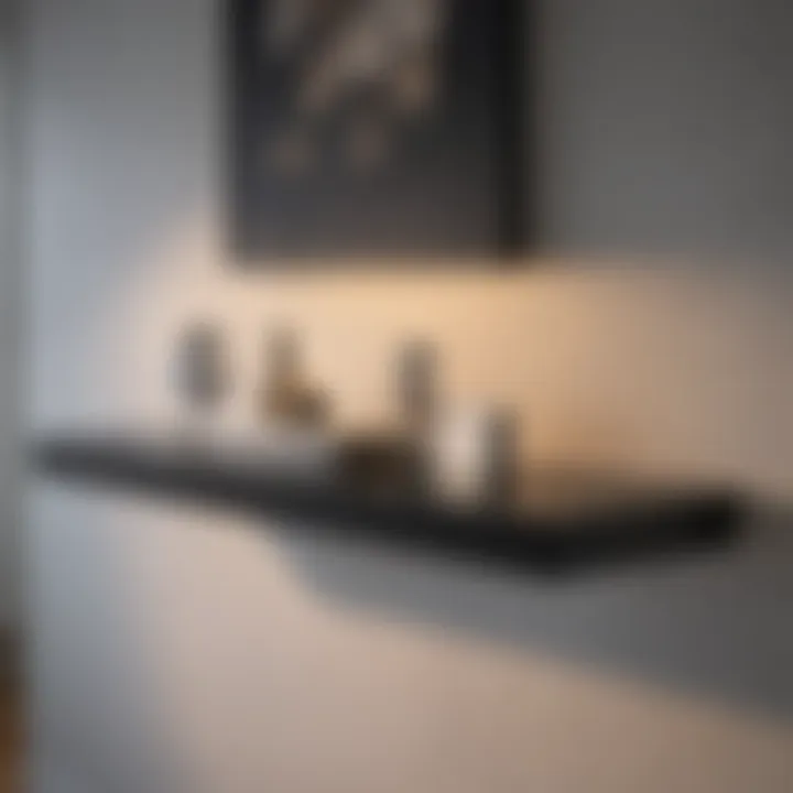 Modern Floating Shelf Setup Sleek Floating Shelf Installation