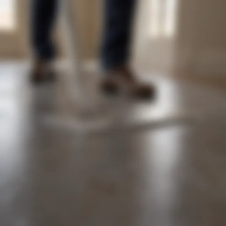 Floor Protection Roller Application