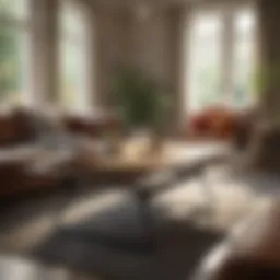 Foldable Table in Modern Living Room Setting