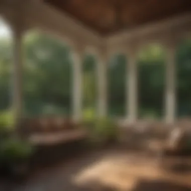 Maintenance tips for framed screen porches in a serene setting