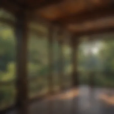 Diverse materials used for framed screen porch construction