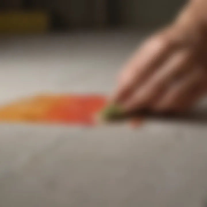 Frog Tape Application in Painting Frog Tape in action during a painting project