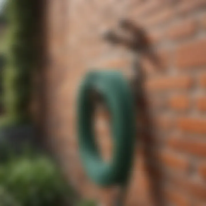 Functional Wall Mounted Hose Holder in Blossoming Garden