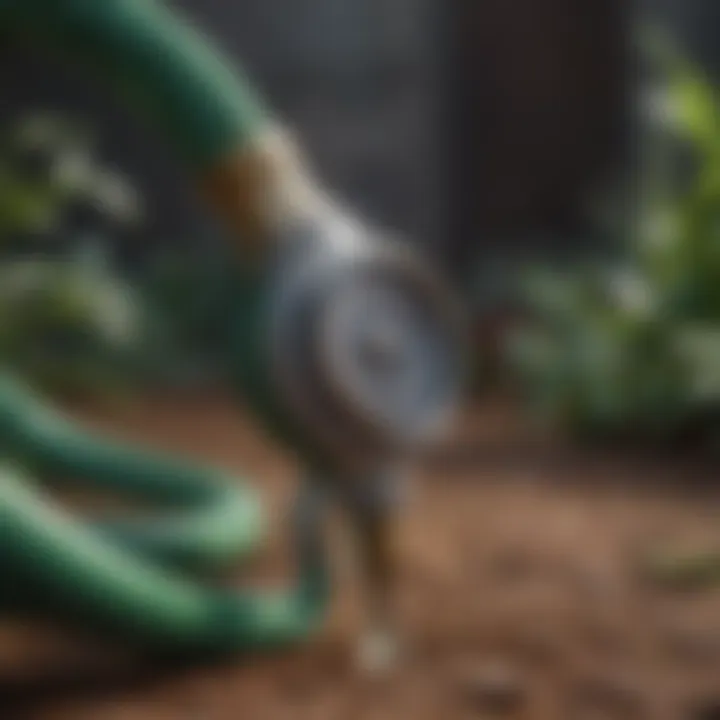 A maintenance toolkit for garden hose valves including lubricant and cleaning tools