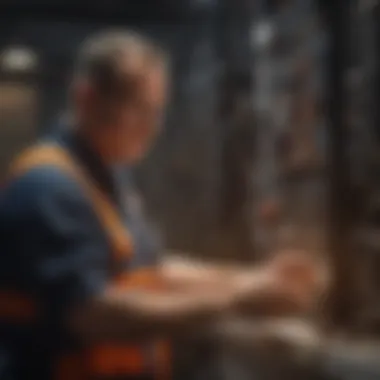 Technician performing maintenance on a Generac electric system