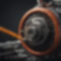 Mechanical components of Generac generator pull cord