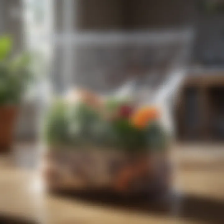 Giant Ziploc bags with eco-friendly alternatives displayed.