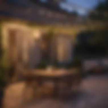 Ambiance Creation with Outdoor String Lights Glowing Outdoor String Lights Illuminating Patio at Dusk