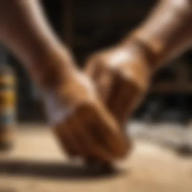 Strength in Construction Gorilla Glue Gloves in Construction Setting
