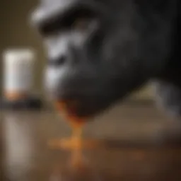 Close-up of Gorilla Glue two-part epoxy components