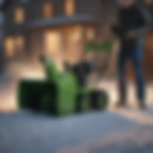 Greenworks Snow Thrower 13 Amp - Power in Action