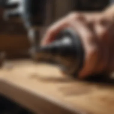 Creating seamless grooves in wooden surface with rotary tool router attachment