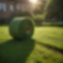 Lush green lawn with Grotrax Roll