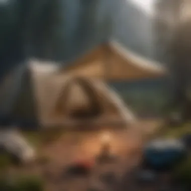 Securing Tents Safely with Ground Spike Ground spike securing tent in camping