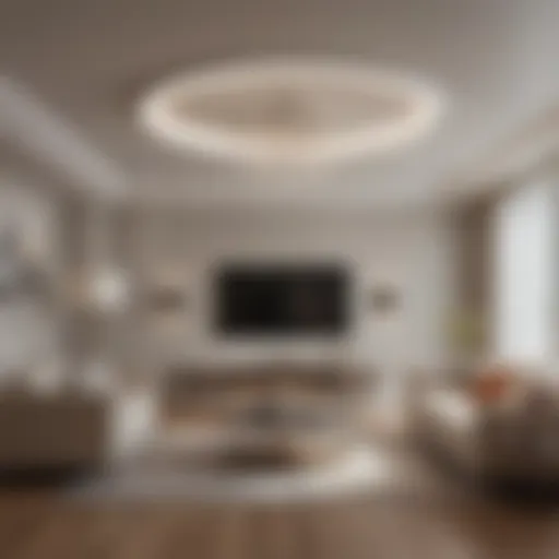 Sophisticated Halo Direct Mount Recessed Downlight in Modern Living Room