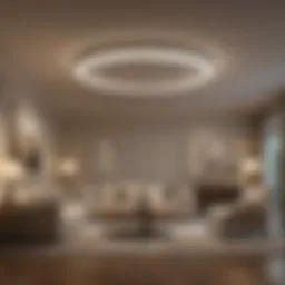 Elegant Halo Recessed Light Fixture illuminating a sophisticated living room