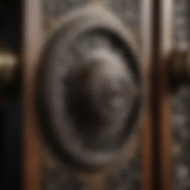 Intricate detailing on Hancock lock mechanism