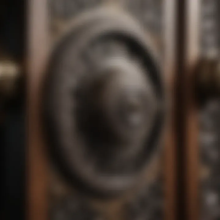 Intricate detailing on Hancock lock mechanism