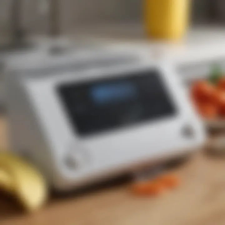 User-friendly controls of a handheld food vacuum sealer