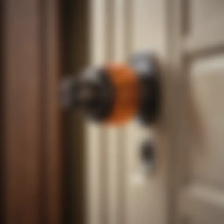 Close-up of high-quality screwdriver for door knob installation