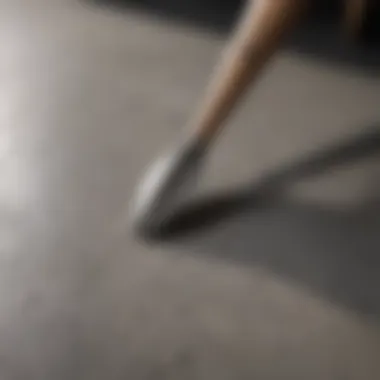 Top view of a high-quality concrete trowel