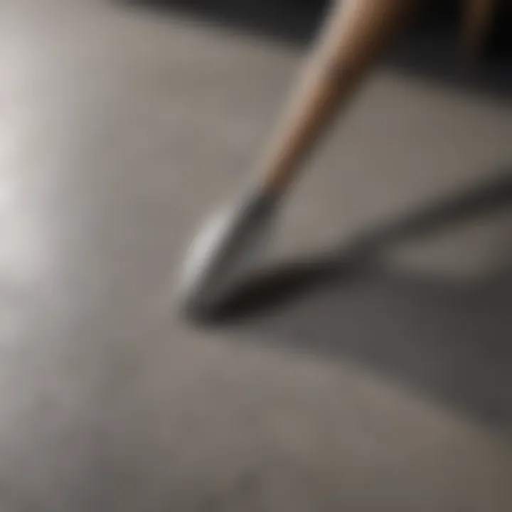 Top view of a high-quality concrete trowel