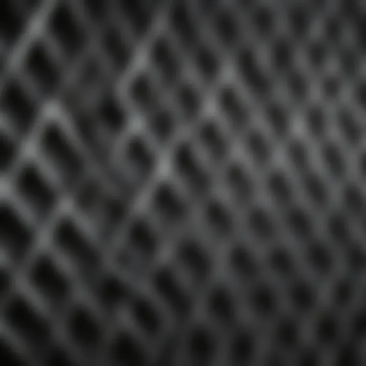 Close-up of high-quality vinyl lattice material